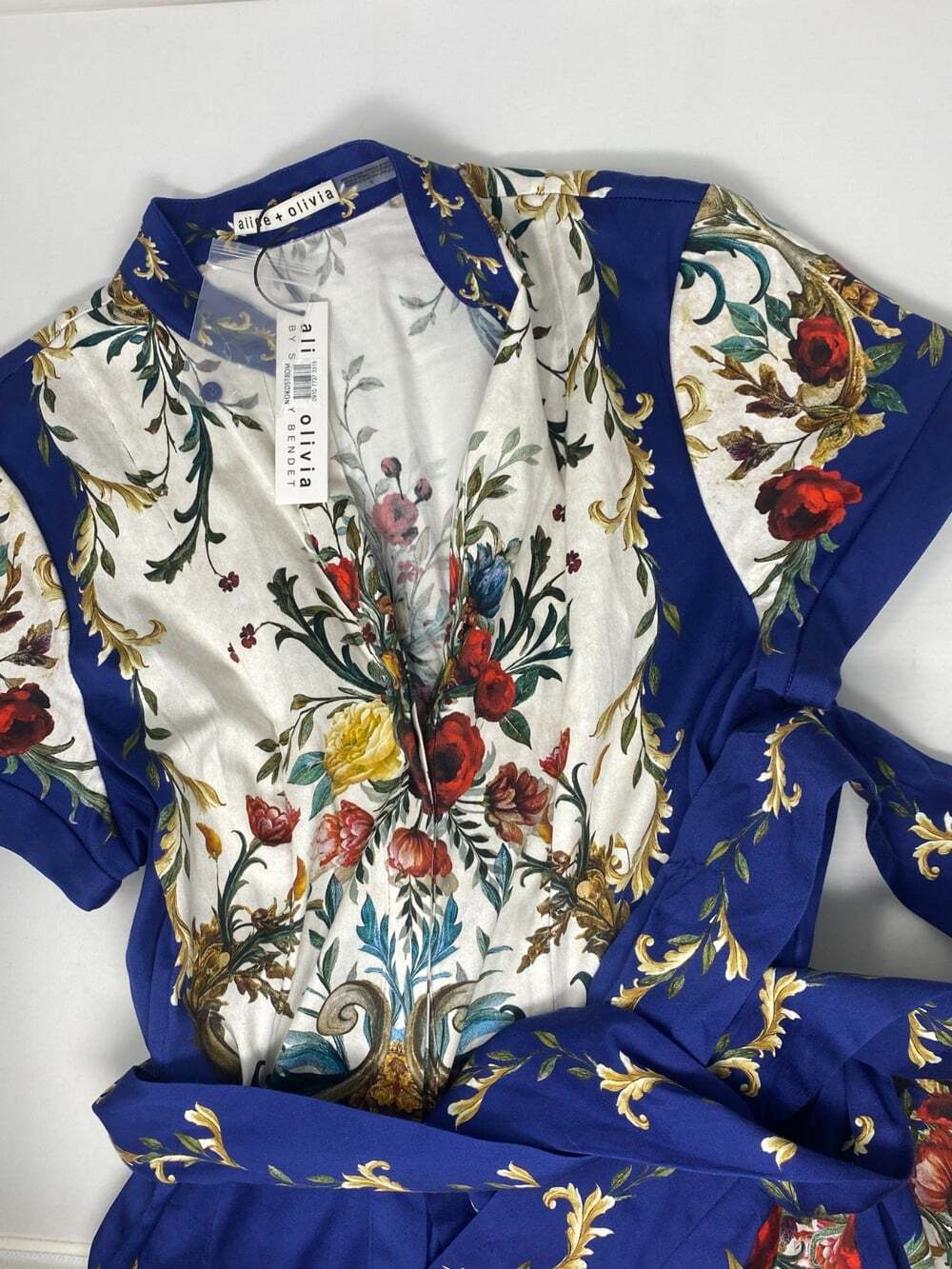 Alice + Olivia Lucy Gilded Rose Cotton Mini Shirt Dress 2 NWT - Picture 7 of 12